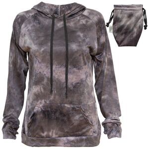 Hello Mello Women's Tie Dye Lounge Hoodie in Purple Passion, Small